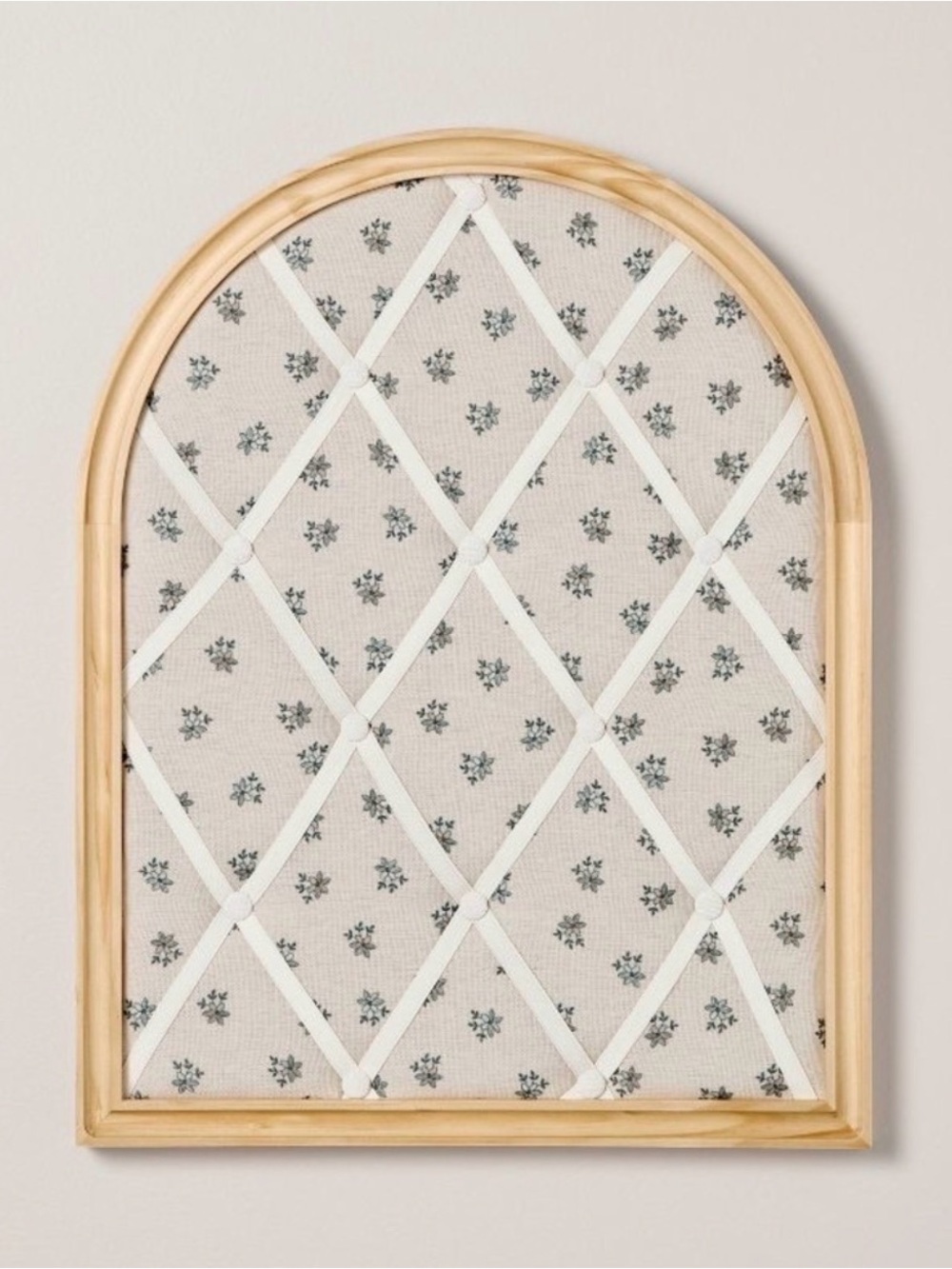 Arched 14”x18” Photo & Memory Collage Board w/ Patterned Fabric Hearth & Hand